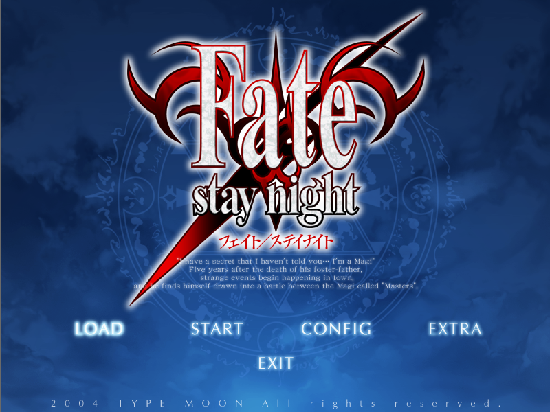 Fate/ Stay Night Visual Novel Review